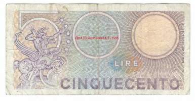 Italia 500 Lire  1974, 1979  - seteli