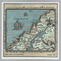 The land of the Bible - seinätaulu   muovia  15x15 cm