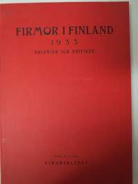 Firmor i Finland 1933 - Balanser och kritiker