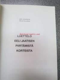 Eeli Jaatinen Postikortteja - postkort - luettelo Eeli Jaatisen piirtämistä korteista, numeroitu 209 / 500