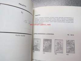 Eeli Jaatinen Postikortteja - postkort - luettelo Eeli Jaatisen piirtämistä korteista, numeroitu 209 / 500