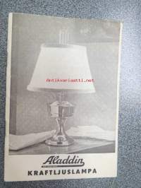 Aladdin voimavalolamppu - (Silkrom) -käyttöohjekirja, varaosaluettelo / Kraftljuslampa - bruksanvisning + reservdelskatalog