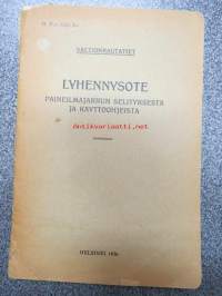 Valtionrautatiet - Lyhennysote paineilmajarrun selityksestä ja käyttöohjeista, 1926