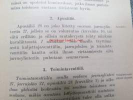 Valtionrautatiet - Lyhennysote paineilmajarrun selityksestä ja käyttöohjeista, 1926