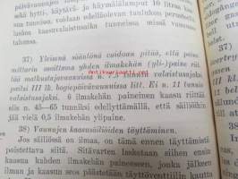 Junien painekaasuvalaistuksen selitys ja hoito-ohjeet - 1928 - Beskrivning över pressgasbelysning i bantågen jämte regler för dess skötsel