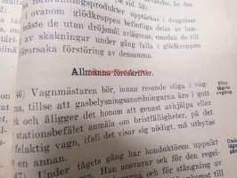 Junien painekaasuvalaistuksen selitys ja hoito-ohjeet - 1928 - Beskrivning över pressgasbelysning i bantågen jämte regler för dess skötsel