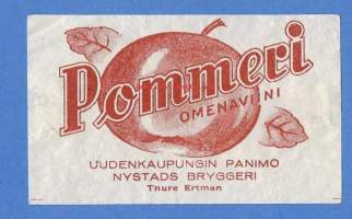 Pommeri Omenaviini - Uudenkaupungin Panimo Thure Ertman   ,  juomaetiketti