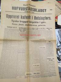 Hufvudstadsbladet Extranumer Lördagen den 13 april 1918 + Söndagen 14 april + Måndagen 15 april + Tisdagen 16 april + Extra nummer II onsdagen den 17 april