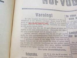 Hufvudstadsbladet Extranumer Lördagen den 13 april 1918 + Söndagen 14 april + Måndagen 15 april + Tisdagen 16 april + Extra nummer II onsdagen den 17 april