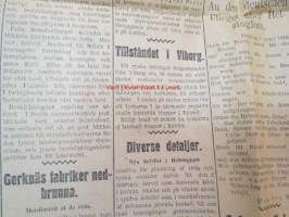 Hufvudstadsbladet Extranumer Lördagen den 13 april 1918 + Söndagen 14 april + Måndagen 15 april + Tisdagen 16 april + Extra nummer II onsdagen den 17 april