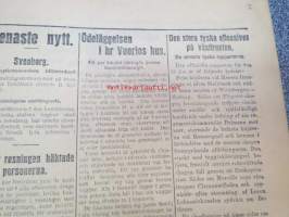 Hufvudstadsbladet Extranumer Lördagen den 13 april 1918 + Söndagen 14 april + Måndagen 15 april + Tisdagen 16 april + Extra nummer II onsdagen den 17 april