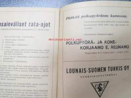 Yhteistoiminta pyöräilykilpailut Turun urheilupuistossa heinäkuun 6 ja 7 päivinä 1946 -ohjelma