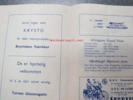 Cicignon Grand Prix - Internasjonalt sykkelritt Fredrikstad 13. juni 1961 -käsiohjelma