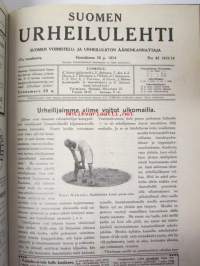 Suomen Urheilulehti 1913-14  -sidottu vuosikerta (1.10.1913-1.10.1914)