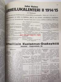 Suomen Urheilulehti 1913-14  -sidottu vuosikerta (1.10.1913-1.10.1914)