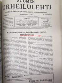 Suomen Urheilulehti 1913-14  -sidottu vuosikerta (1.10.1913-1.10.1914)