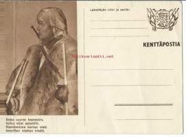 Hallan eljet estettiin - sotilaspostikortti   kulkematon   Kenttäpostia