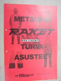 Raket metsurin turvavarusteet -myyntiesite