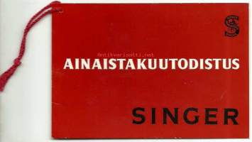 Singer ompelukoneen ainaistakuutodistus, ompelukoneesta ei ole tietoa ;)  - takuutodistus 1970