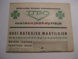 Upo-uutta lehden erikoisnumero 1961- maidonjäähdyttäjä