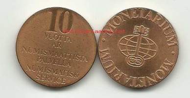 Monetarium 10 vuotta numismaattista palvelua - mitali