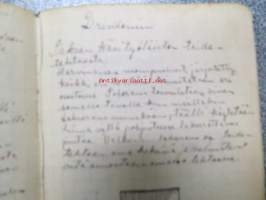 Alfred Kantola - suomalaisnuorukaisen opintomatka Saksaan 1913-14?, matkalta merkittyjä muistiinpanoja, piirustuksia leluista ja huonekaluista, vaikutelmia,