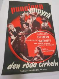 Punainen ympyrä - Den röda cirkeln (Scarlett thread), pääosissa Kathleen Byron, Laurence Harvey -elokuvajuliste