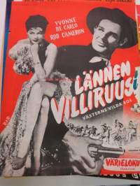 Lännen Villiruusu - Västerns vilda ros, pääosissa Yvonne de Carlo, Rod Cameron -elokuvajuliste