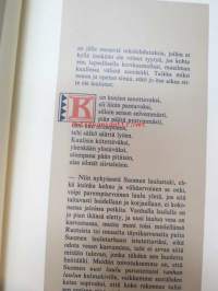 Juhla-Kanteletar, omassa kotelossaan, kuvitus Akseli Gallen-Kallela
