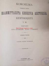 Kokoelma voimassa olevia maanmittausta koskevia asetuksia, kiertokirjeitä y.m.