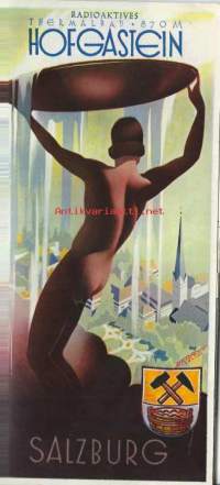 Salzburg Hofgastein esite, hinnasto ja kartta 1959 - matkailuesite