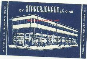 Starckjohann Oy  -  tulitikkuetiketti