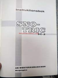 Sno-Tric SC-2 1967 snöskoter instruktionsbok -moottorikelkka, käyttöohjekirja ruotsiksi