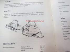 Sno-Tric SC-2 1967 snöskoter instruktionsbok -moottorikelkka, käyttöohjekirja ruotsiksi