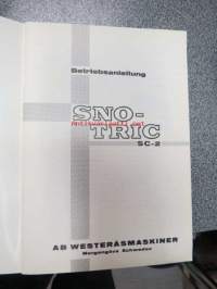 Sno-Tric SC-2 1967 Betriebsanleitung -moottorikelkka, käyttöohjekirja saksaksi
