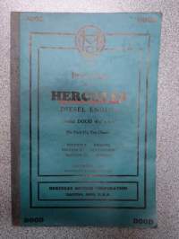 Ford - Hercules Motor Corporation (Canton, Ohio) Diesel Engine Model DOOD 4 1/2&quot; x 4 1/2&quot; Parts List For Ford 1 1/2 Ton Chassis (Section I - English, Section II