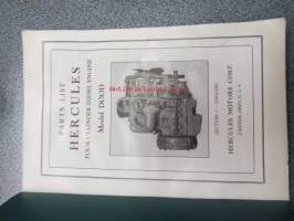 Ford - Hercules Motor Corporation (Canton, Ohio) Diesel Engine Model DOOD 4 1/2&quot; x 4 1/2&quot; Parts List For Ford 1 1/2 Ton Chassis (Section I - English, Section II