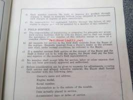 Ford - Hercules Motor Corporation (Canton, Ohio) Diesel Engine Model DOOD 4 1/2&quot; x 4 1/2&quot; Parts List For Ford 1 1/2 Ton Chassis (Section I - English, Section II