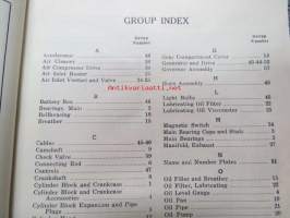 Ford - Hercules Motor Corporation (Canton, Ohio) Diesel Engine Model DOOD 4 1/2&quot; x 4 1/2&quot; Parts List For Ford 1 1/2 Ton Chassis (Section I - English, Section II