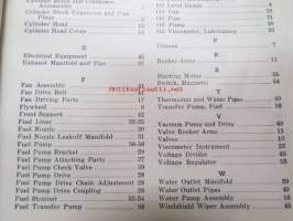 Ford - Hercules Motor Corporation (Canton, Ohio) Diesel Engine Model DOOD 4 1/2&quot; x 4 1/2&quot; Parts List For Ford 1 1/2 Ton Chassis (Section I - English, Section II