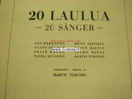 20 laulua 20 sånger -songs with notes