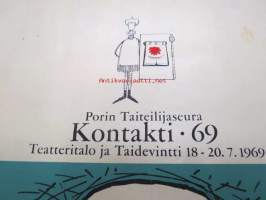Kontakti 1969 - Porin Taiteilijaseura - 18-20.7.1969 -juliste