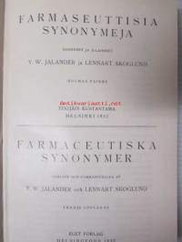 Farmaseuttisia synonymeja - Farmaceutiska synonymer