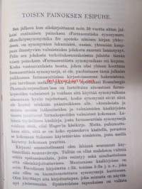 Farmaseuttisia synonymeja - Farmaceutiska synonymer
