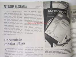 Tuulilasi 1968 nr 3, sis. mm. seur. artikkelit / kuvat / mainokset; Kannessa Datsun 1000, Talvikirje Englannista Reliant Regal 3/25 De Luxe, Daimler V8-250, TVR 2+2