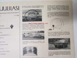 Tuulilasi 1967 nr 7, sis. mm. seur. artikkelit / kuvat / mainokset; Tuulilasi testaa Opel Record 1900 L, Ruplasakkoa Moskovassa, Ford Cortina Estate, Sumbeam