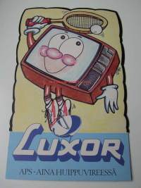 Luxor televiso - APS- aina huippuvireessä - 2-puolinen mobile mainos juliste käyttämätön pahvia