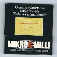 MikroMilli Karstula  hammastikkurasia 5,5x5x0,5 cm -  mainoslahja