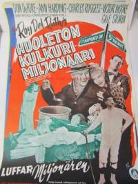 Huoleton kulkurimiljonääri - Luffar miljonären, pääosissa Roy Del Ruth, Don DeFore, Charles Ruggles, Victor Moore, Gale Storm, Grant Mitchell, Edward Brophy,