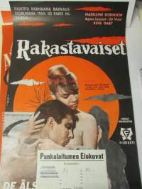 Rakastavaiset - De älskande, pääosissa Madeleine Robinson, Agnes Laurent, Gil Vidal, Rene Dary  -elokuvajuliste